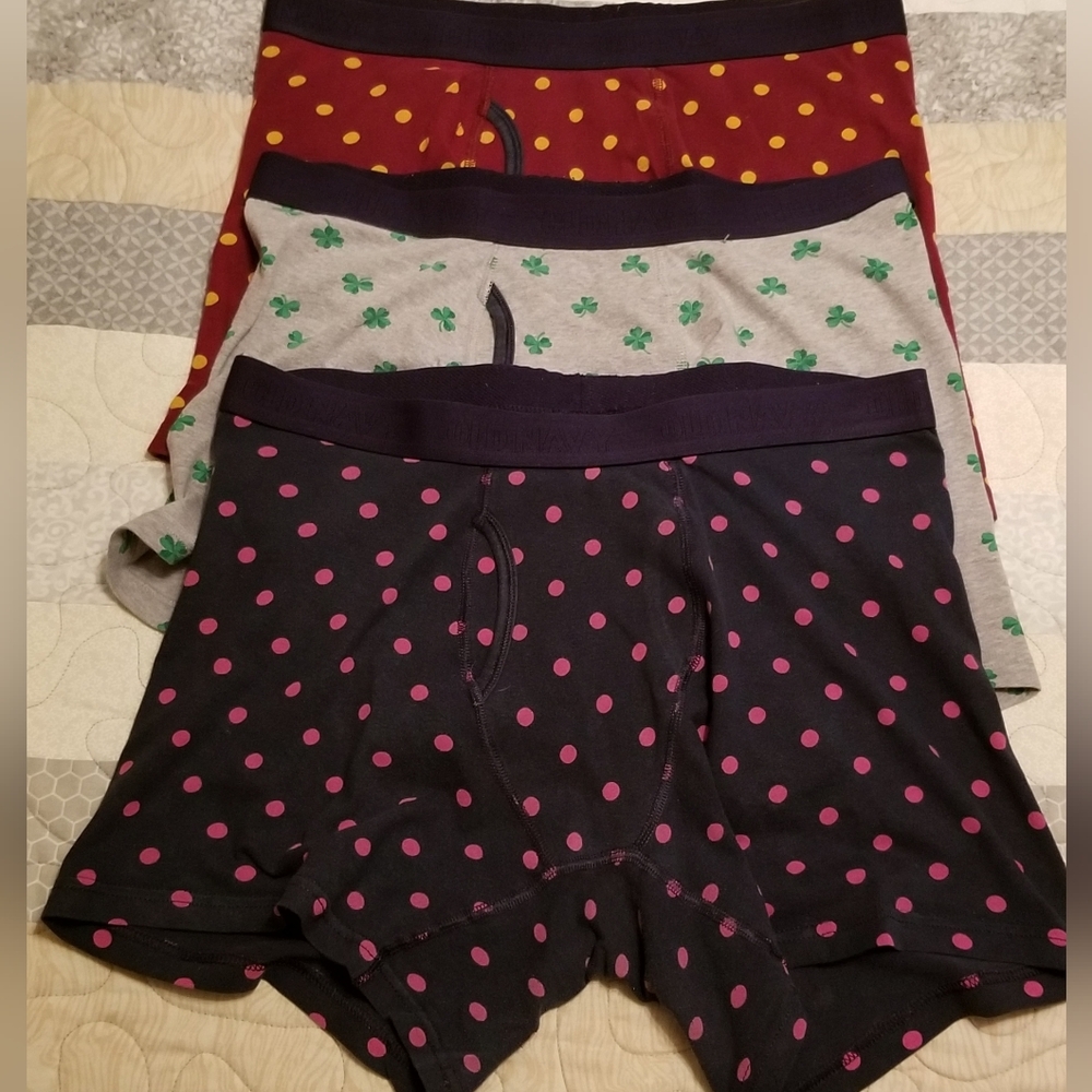 Three pair of men's boxer briefs